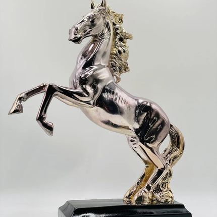 Silver & Lilac Horse Statue