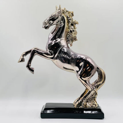 Silver & Lilac Horse Statue