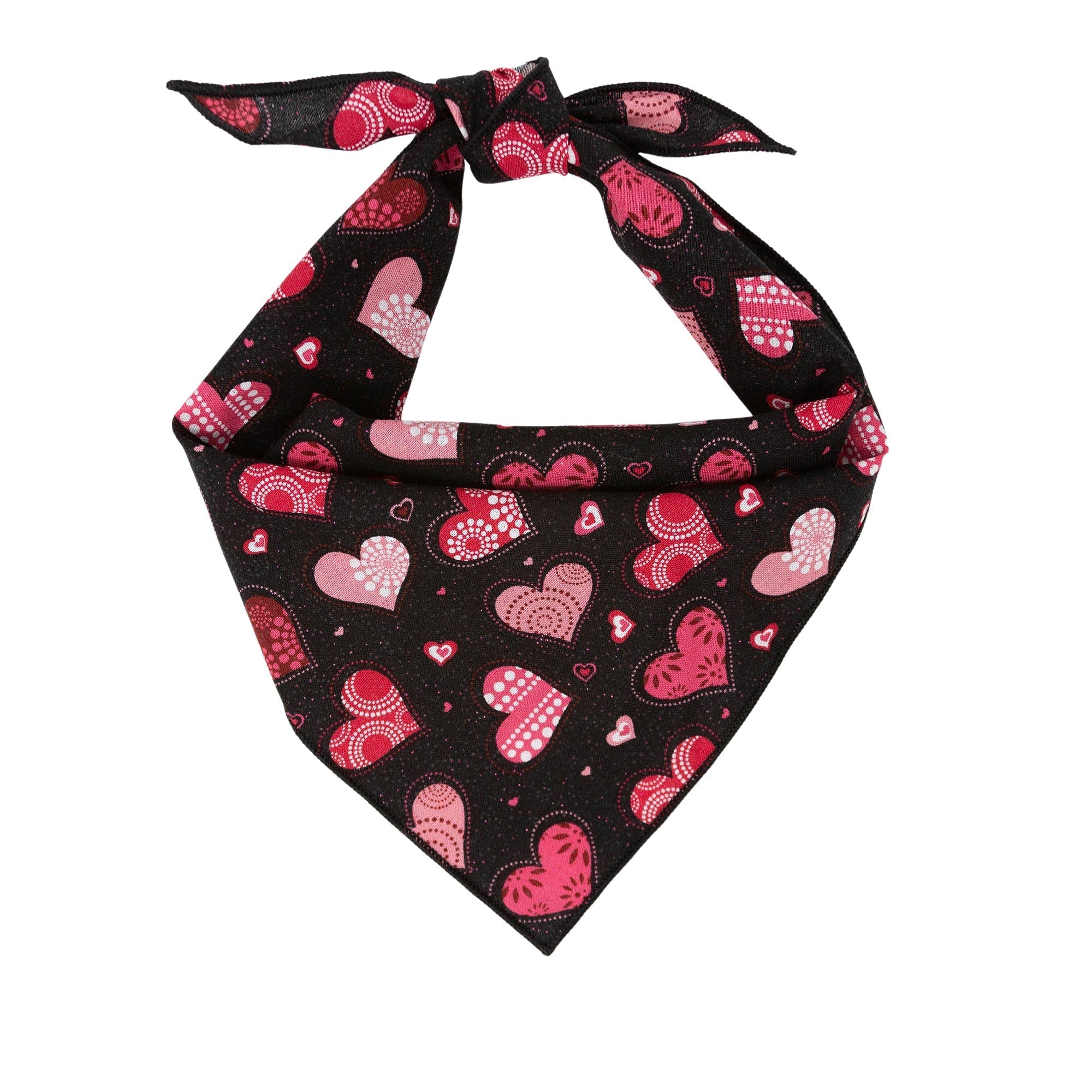 Sparkle Hearts Valentine Bandana X-Large