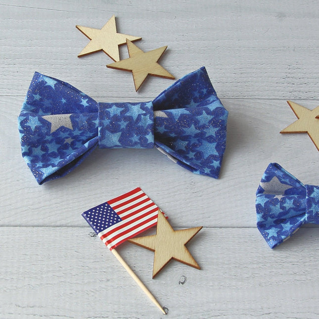 Sparkle Star Dog Bow Tie for small to large Doggie's