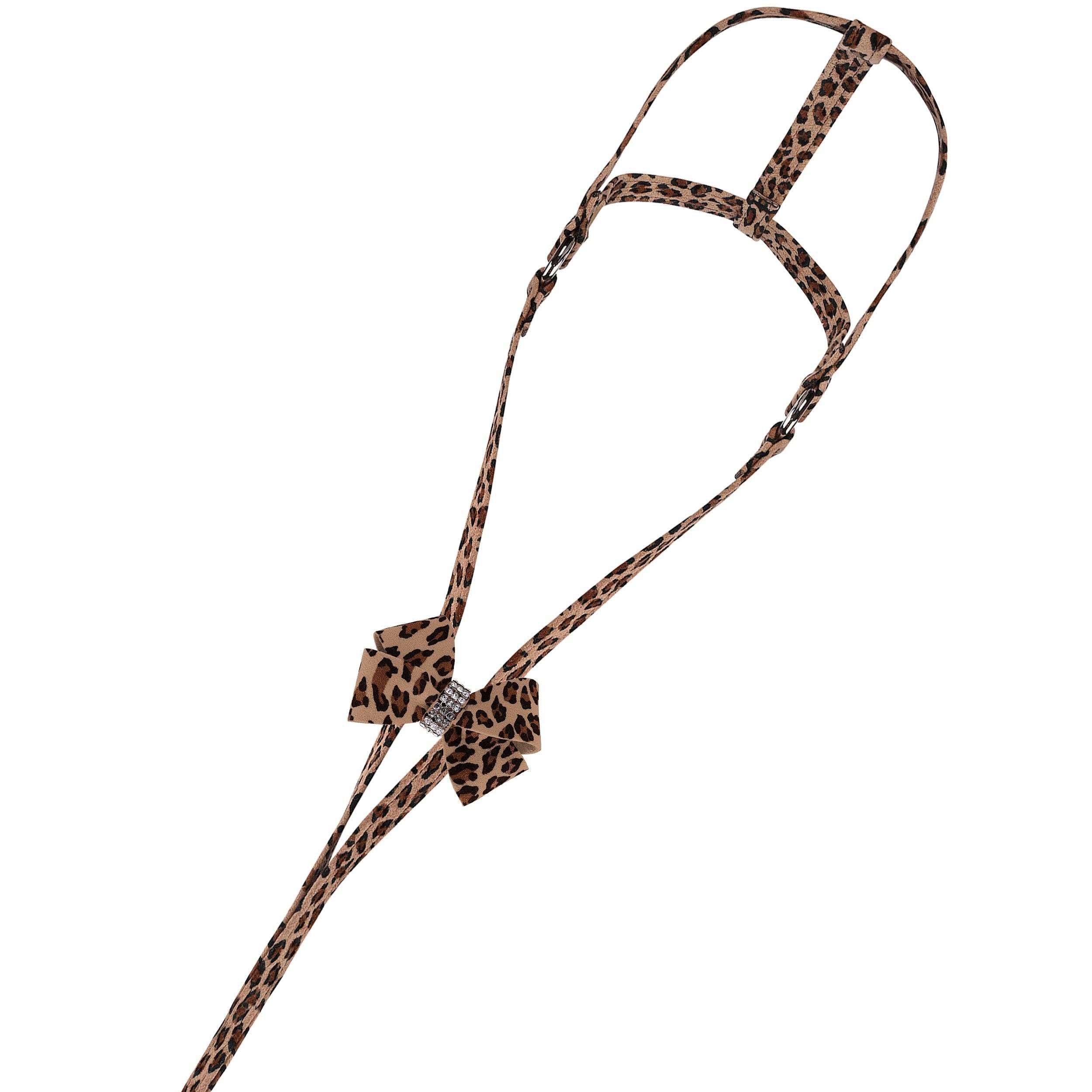 Cheetah Nouveau Bow Step N Go Leash Harness