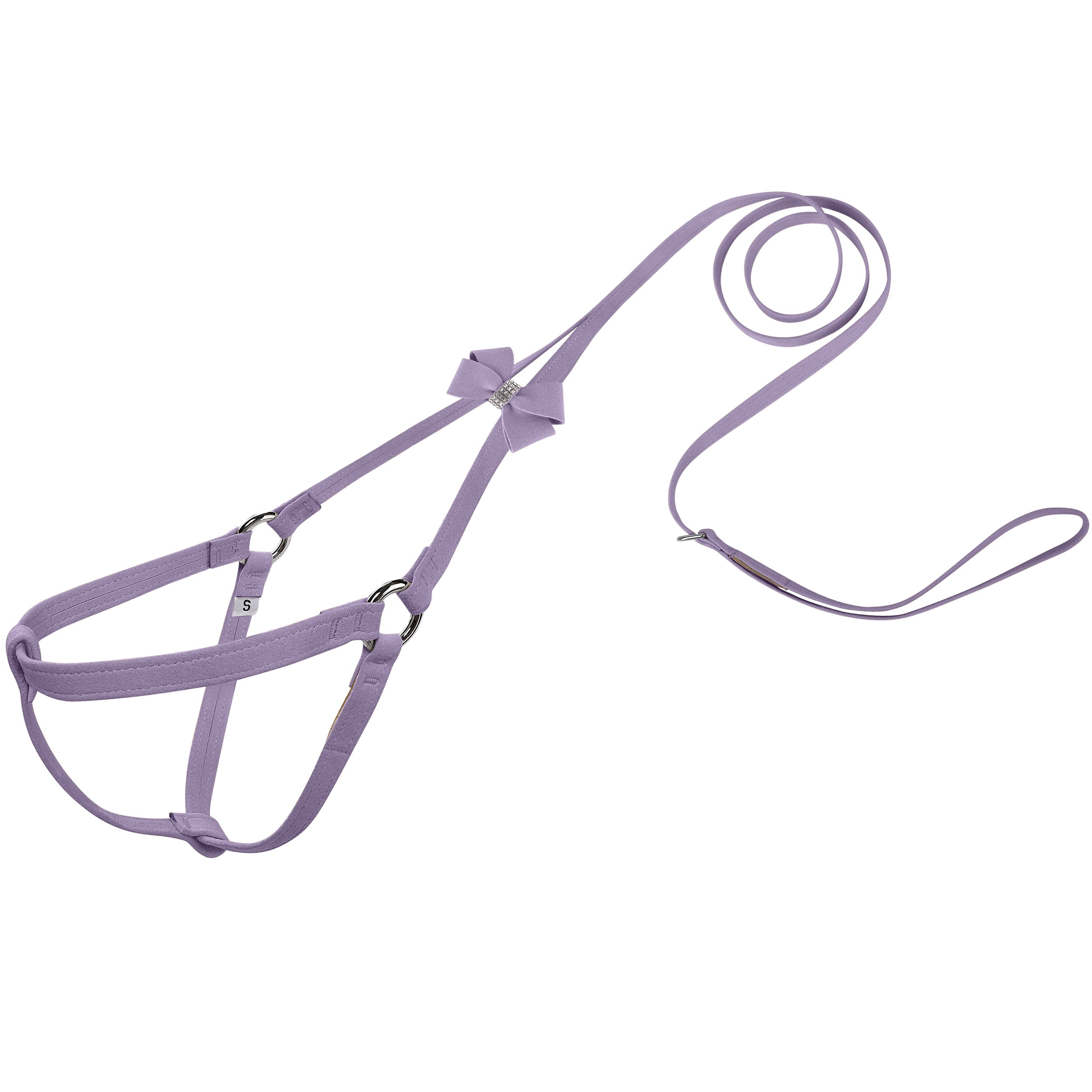 Nouveau Bow Step N go Leash Harness French Lavender