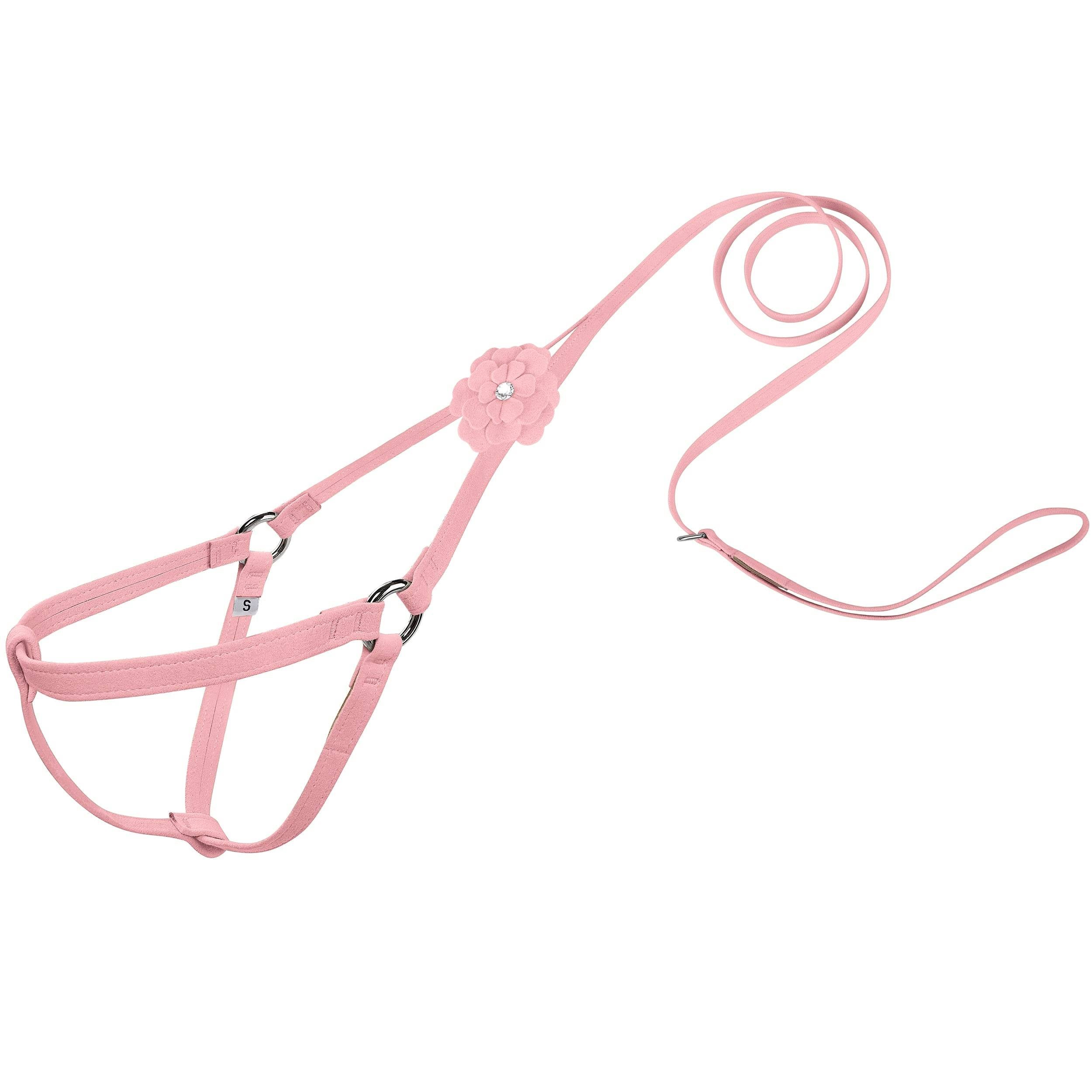 Tinkies Garden Step N Go Leash Harness Puppy Pink