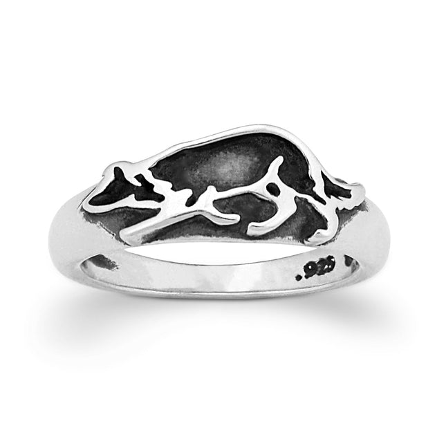 Sterling Silver Border Collie Ring