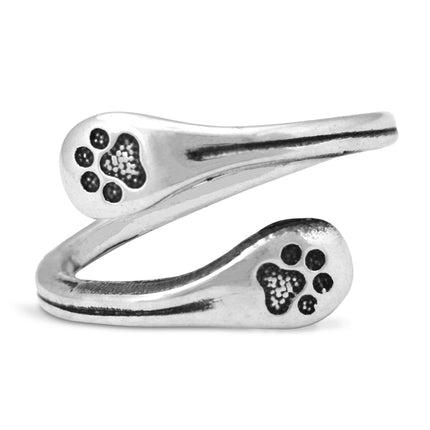 Sterling Silver Paw Toe Ring, Wrapped Around My Finger