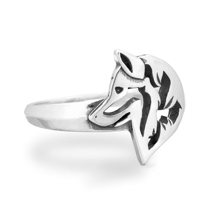 Sterling Silver Siberian Husky Ring