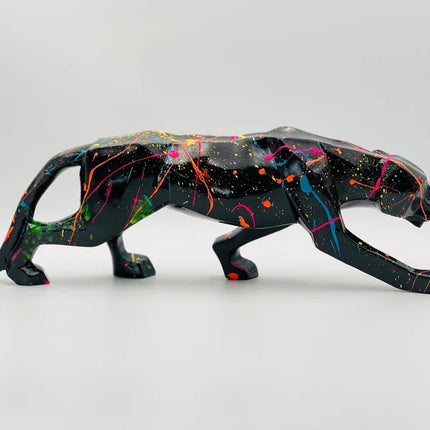 Street Art Cubic Panther Statue