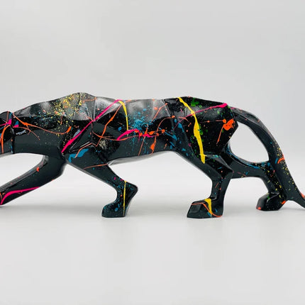 Street Art Cubic Panther Statue