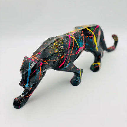 Street Art Cubic Panther Statue