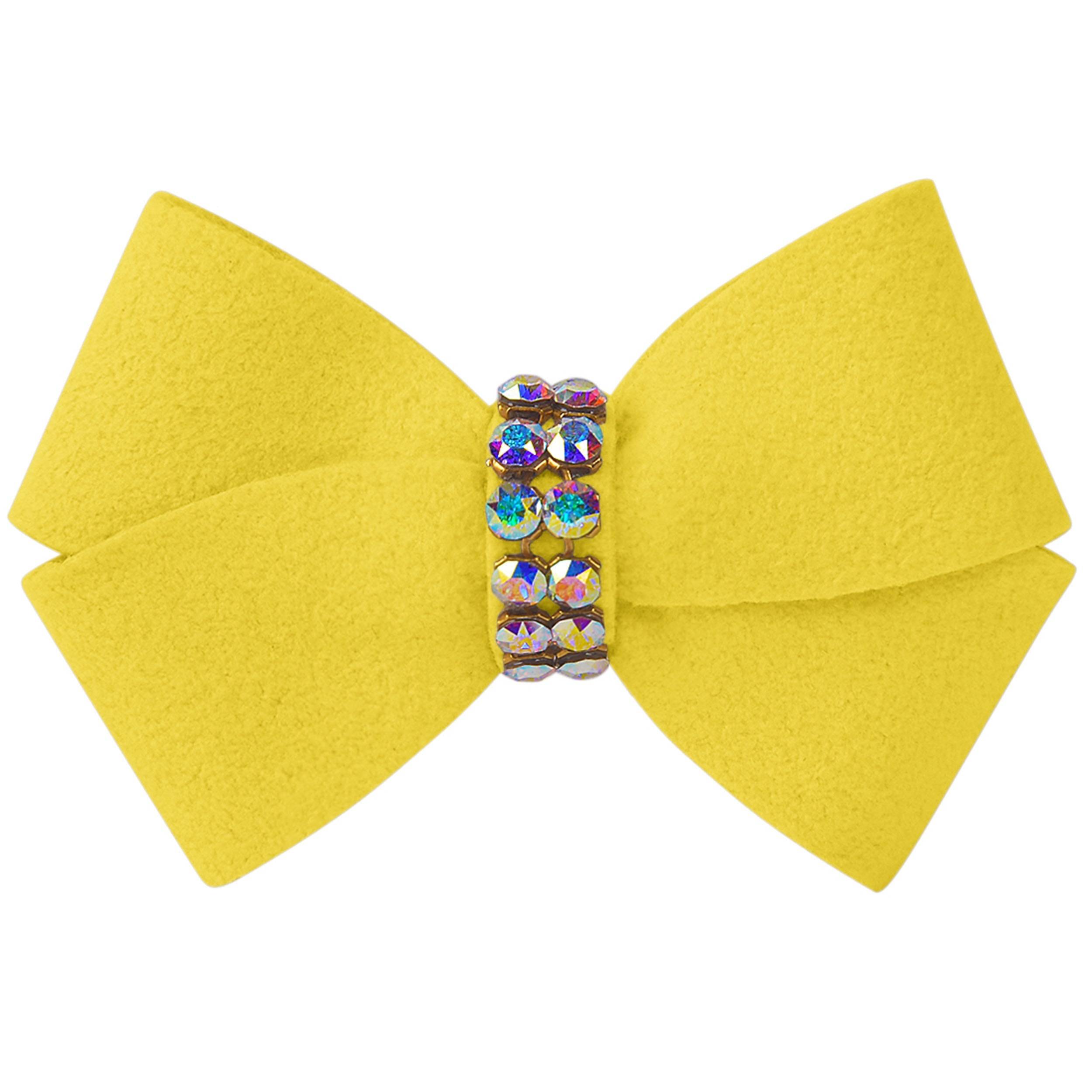 Nouveau Bow Hair Bow with Aurora Borealis Giltmore Sunshine