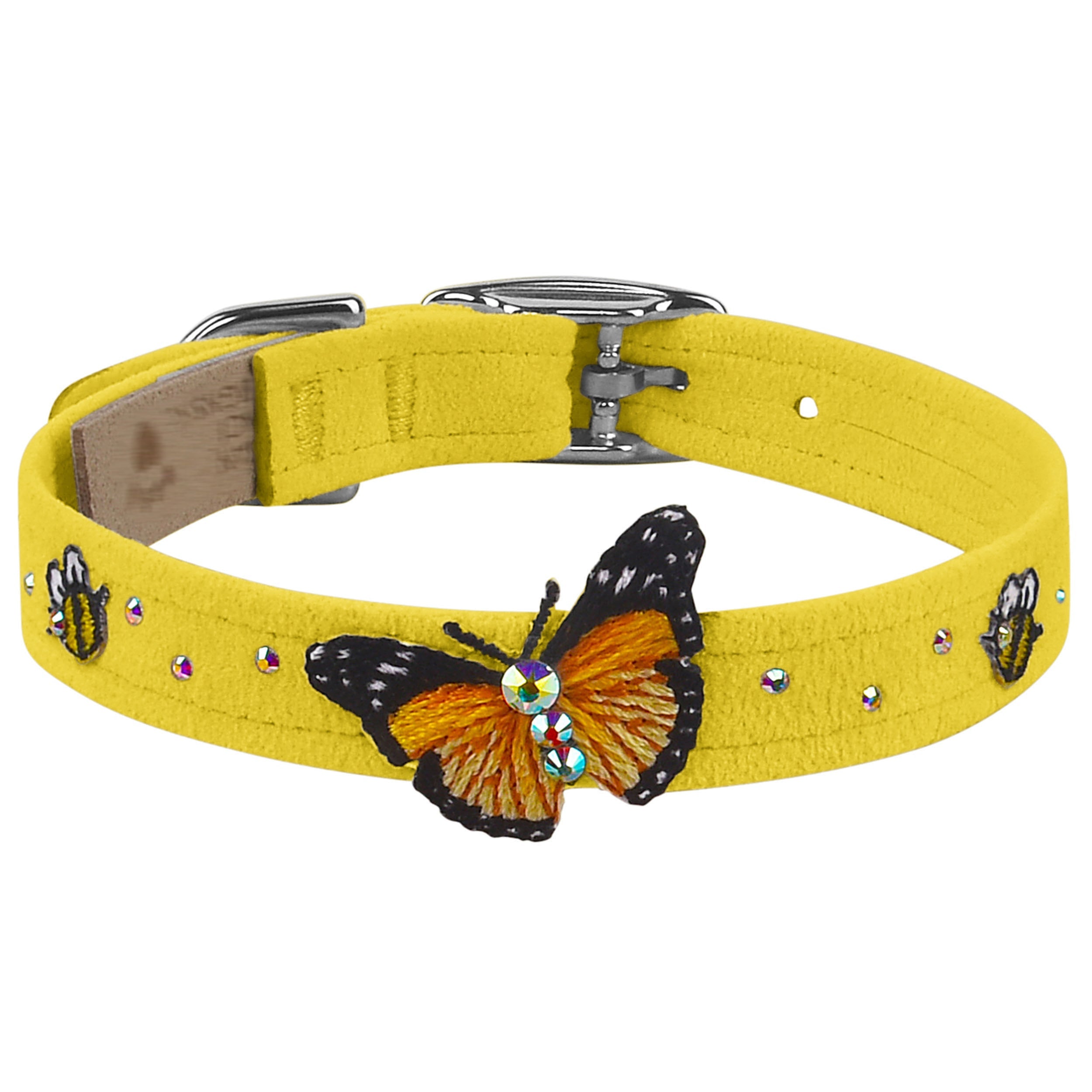 Embroidered Butterfly & Bees Collar Sunshine