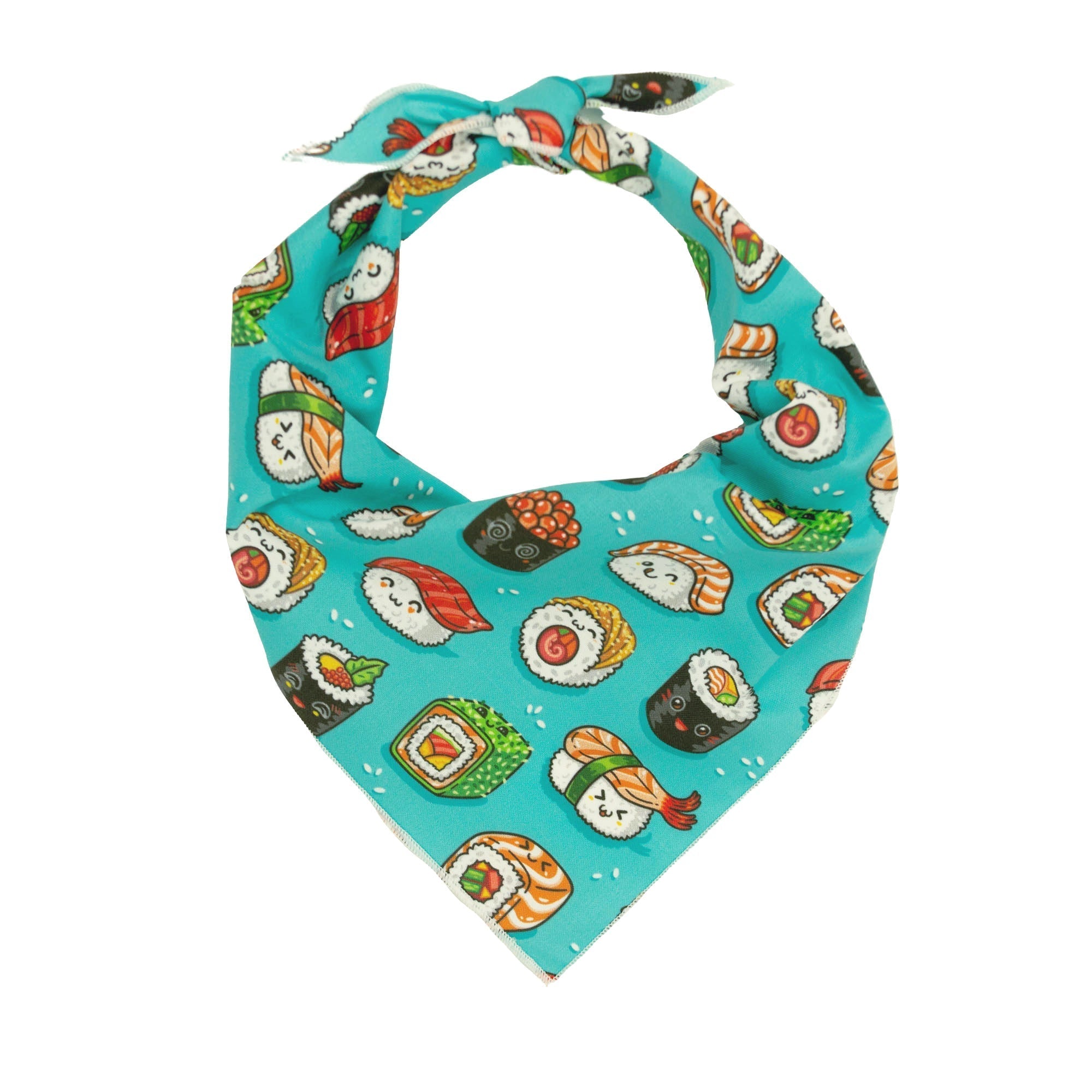 Sushi Dog Bandana -Design Faces Down Large