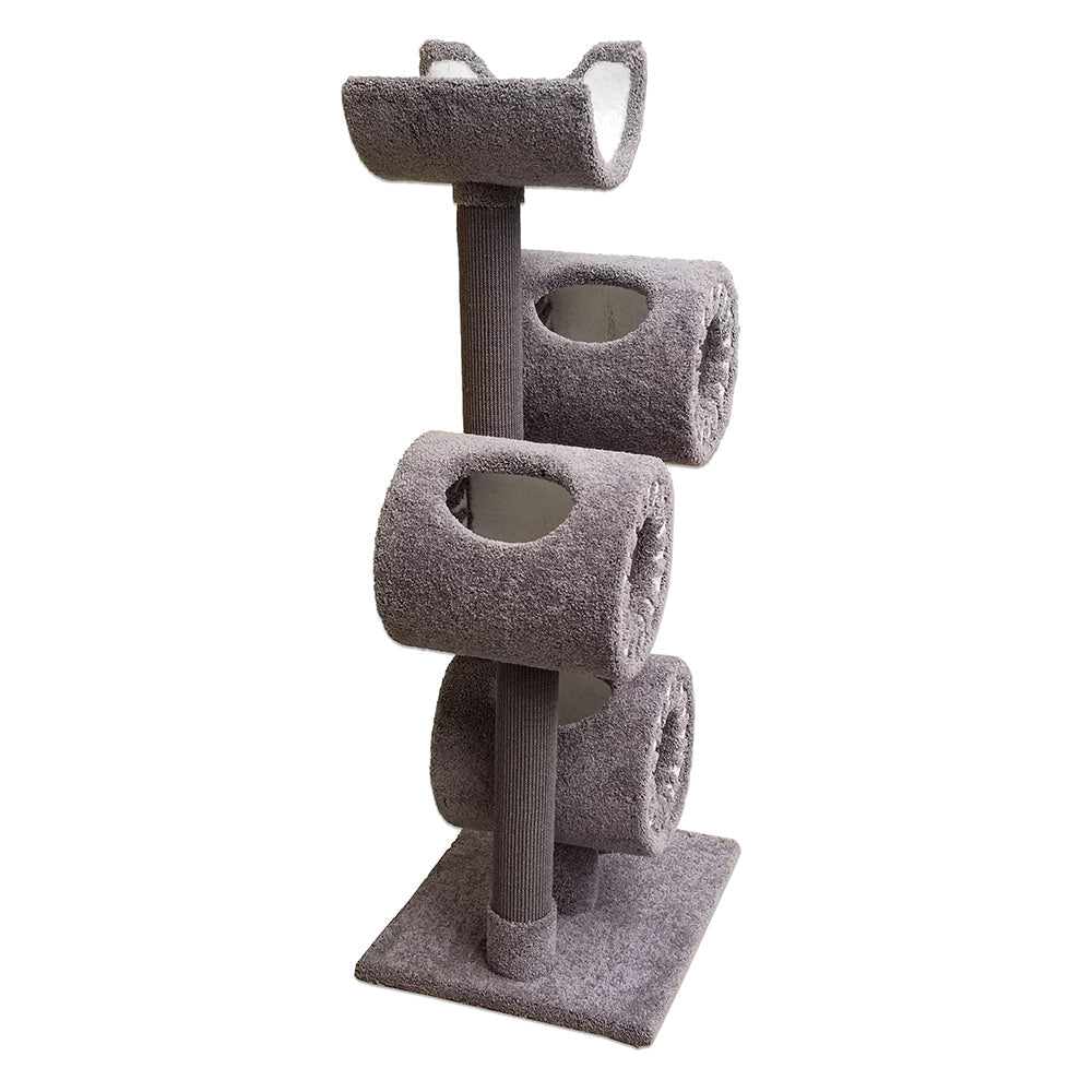 T3P1 Deluxe Cat Tower with 3 Cat Tunnel & 1 Cat Perch