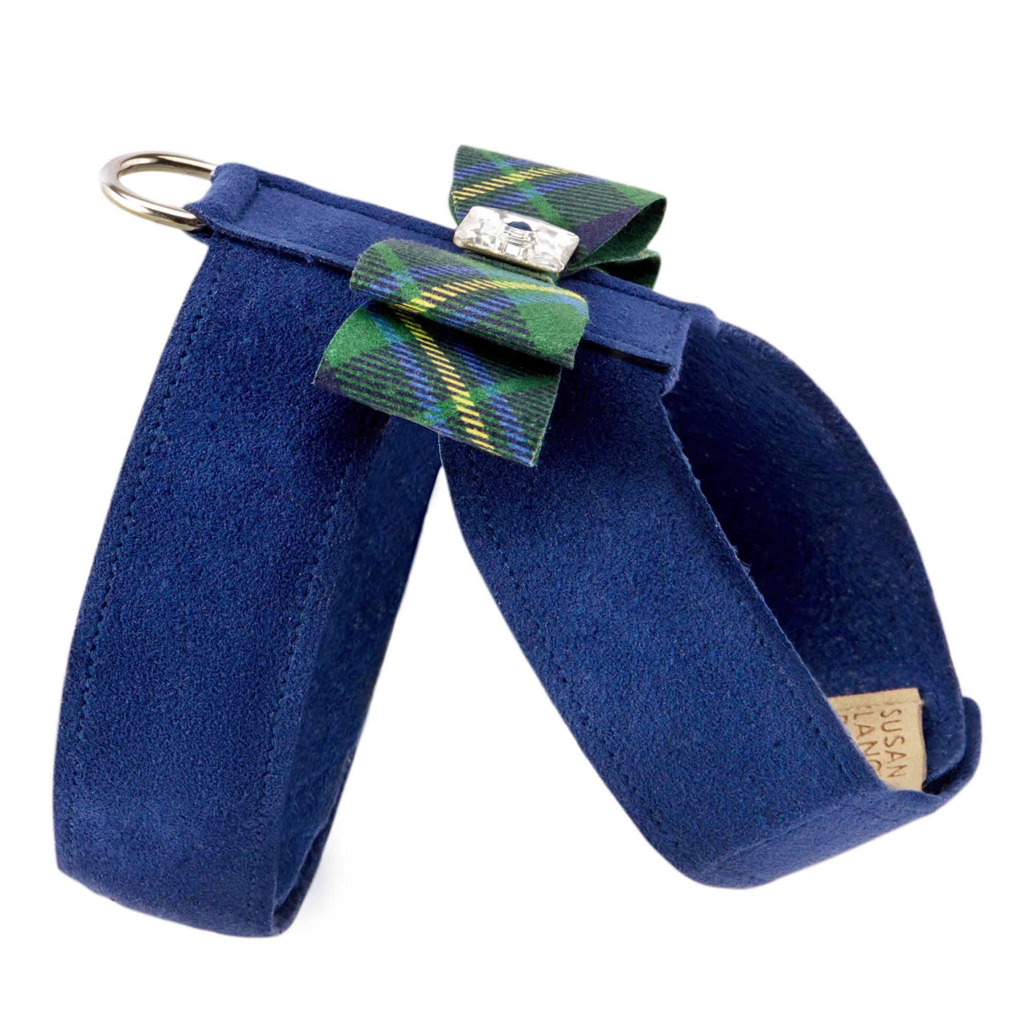 Scotty Forest Plaid Big Bow Tinkie Harness Indigo