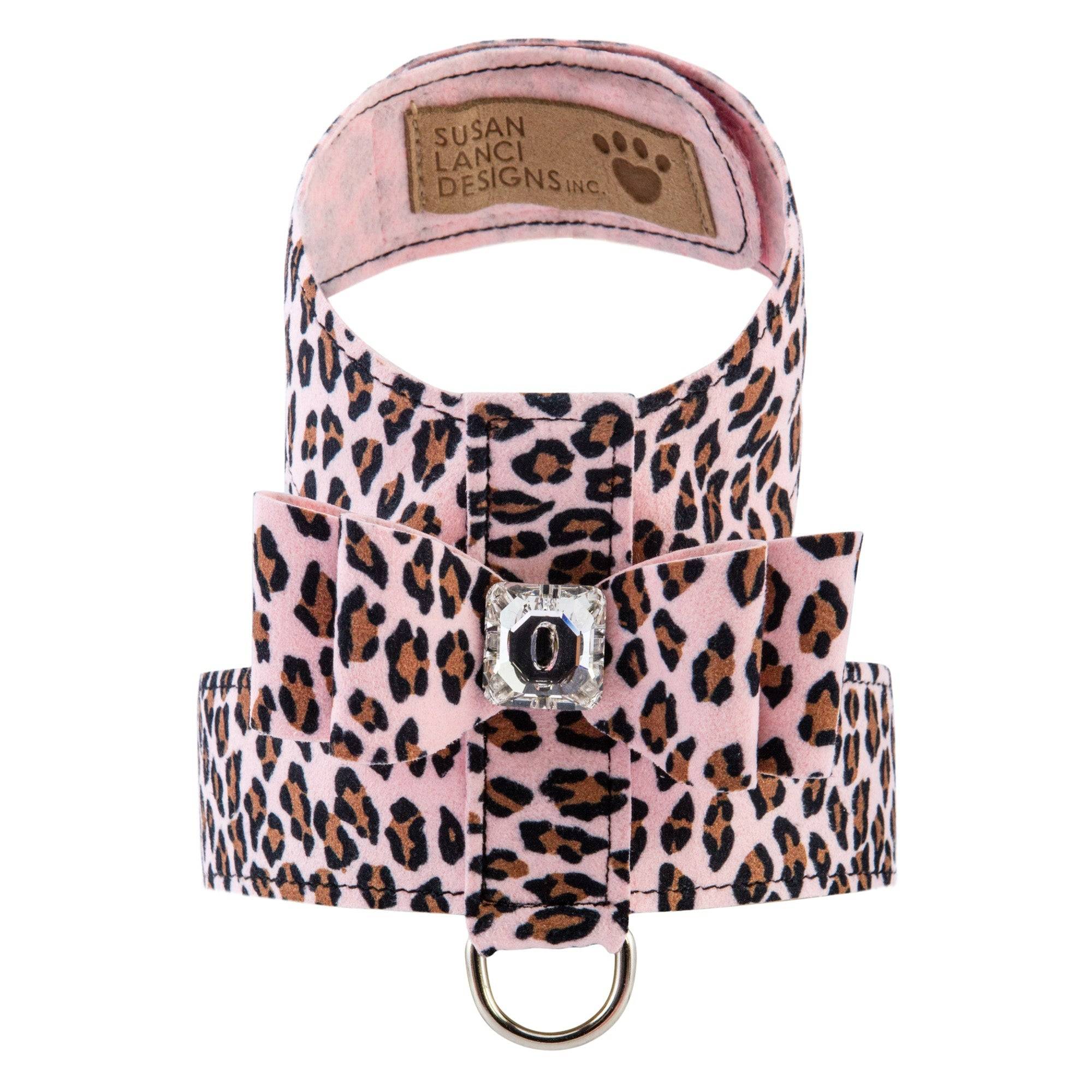 Cheetah Couture Big Bow Tinkie Harness Pink Cheetah