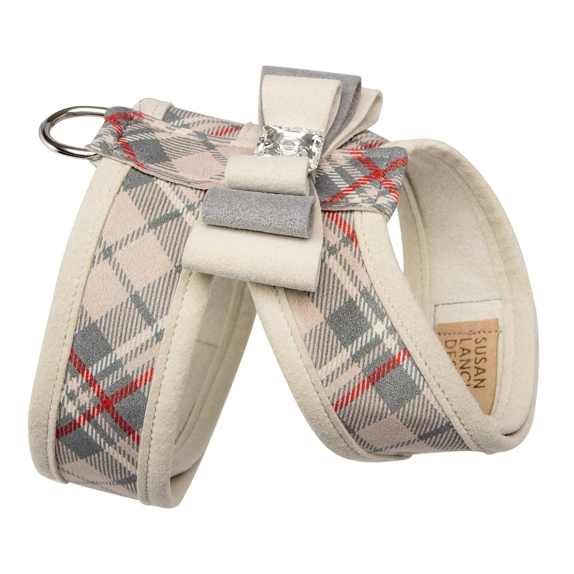 Scotty Plaid Really Big Bow Tinkie Harness with Doe Trim Doe Plaid