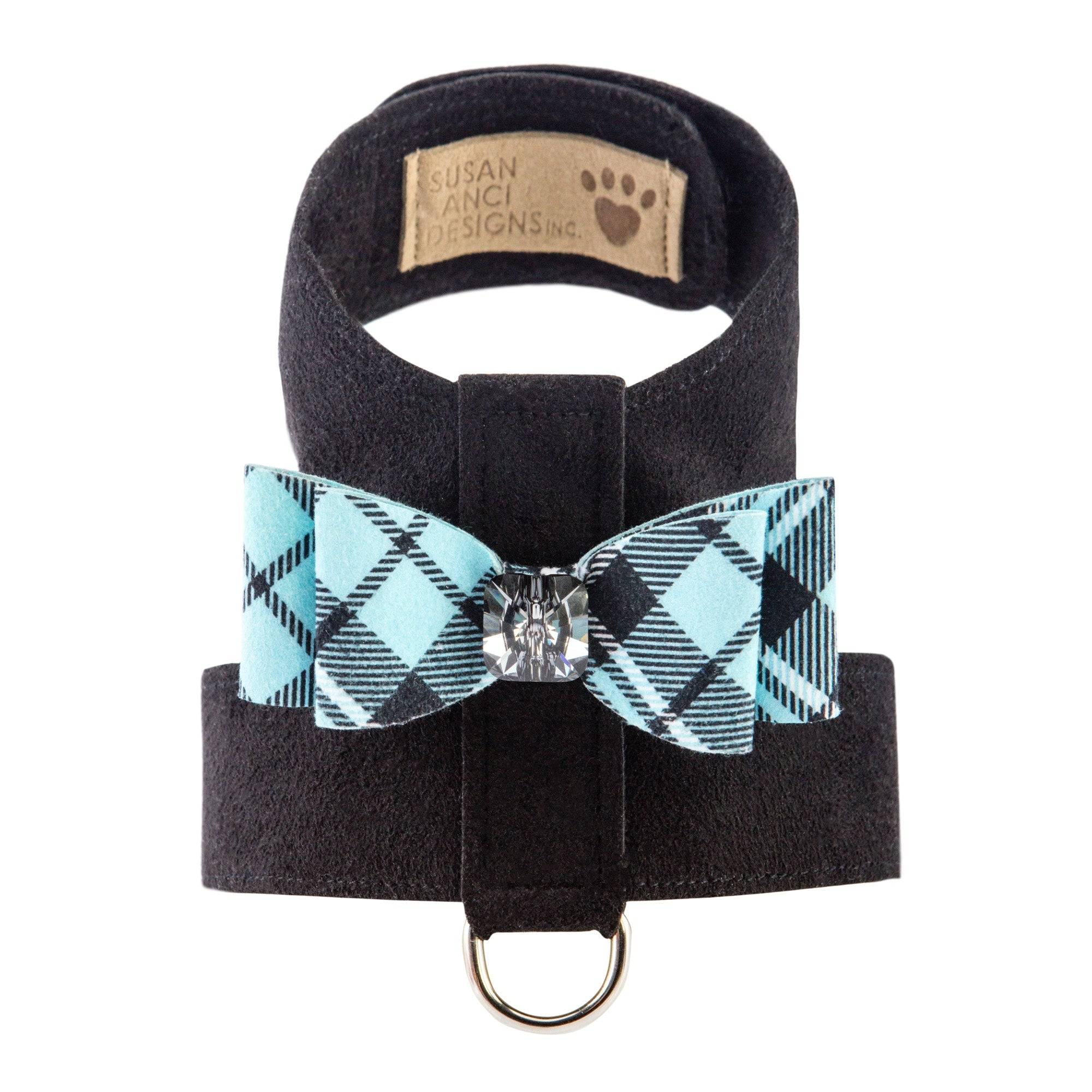 Scotty Tiffi Plaid Big Bow Tinkie Harness Black