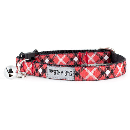 Bias Plaid Red Collar & Lead Collection