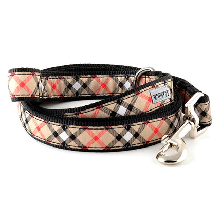 Bias Plaid Tan Collar & Lead Collection