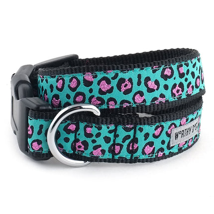 Cheetah Teal Collar & Lead Collection