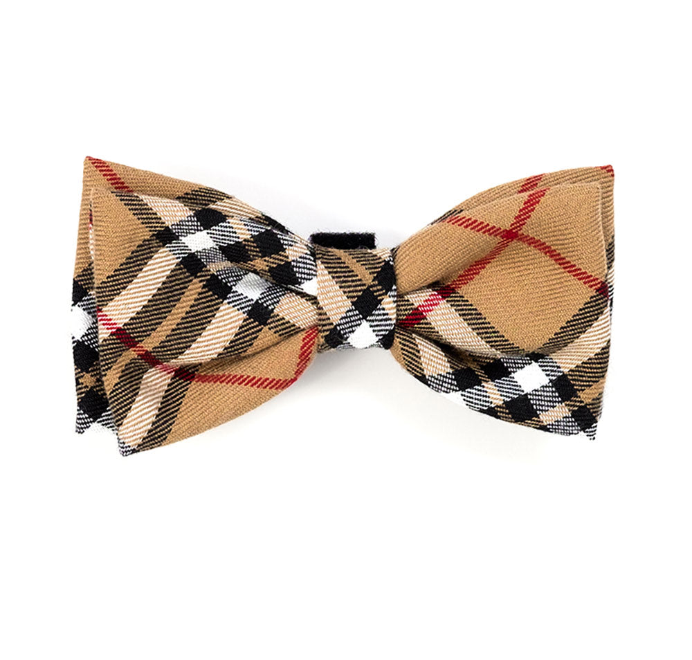 Tan Plaid Bow Tie Default Title