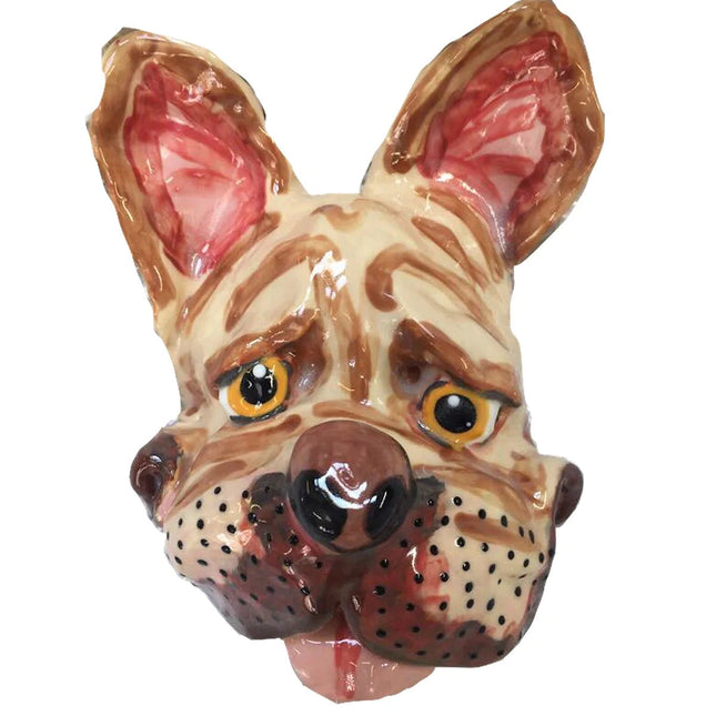 Tan French Bulldog Dog Head | Wall Sculpture