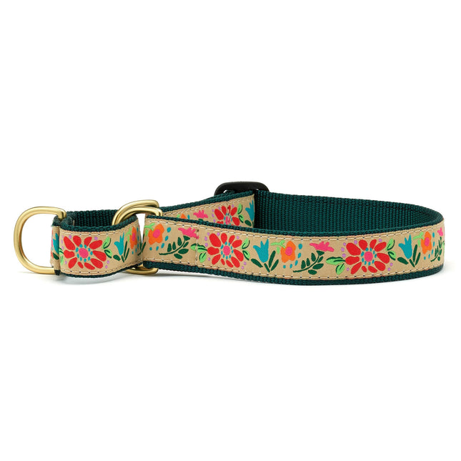 Tapestry Floral Martingale Dog Collar