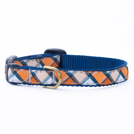 Terracotta Plaid Small Breed Dog Collar