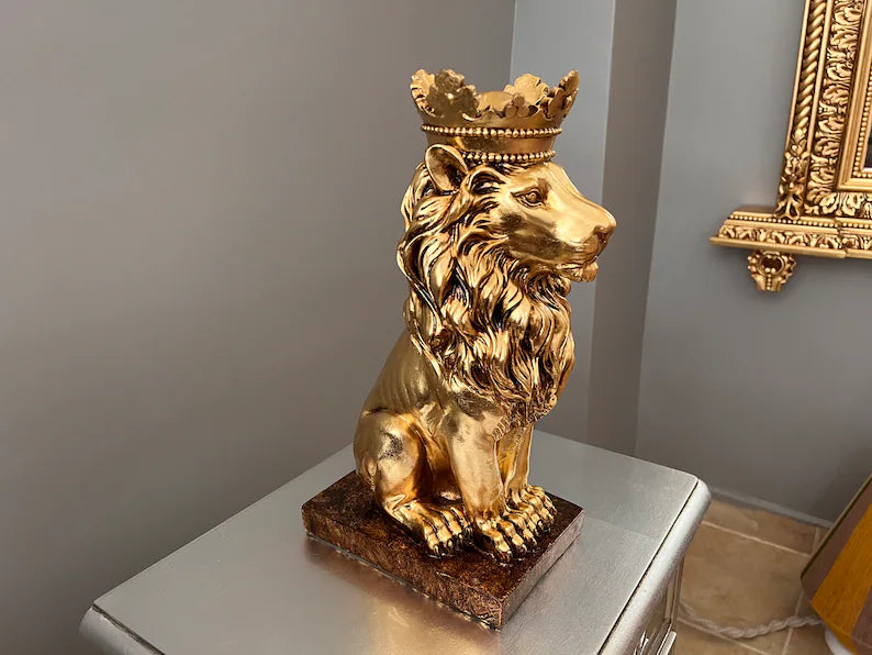 The Luxury Lion King Statue HT Animal Supply