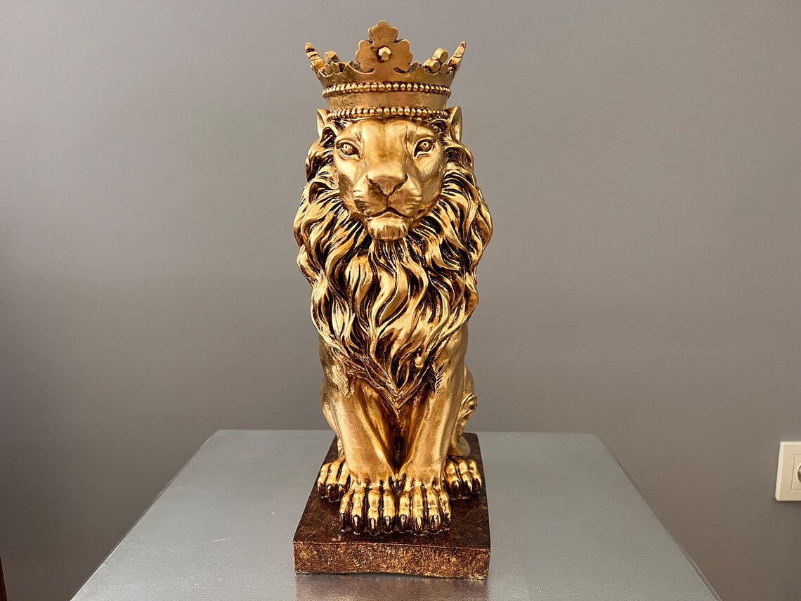 The Luxury Lion King Statue HT Animal Supply