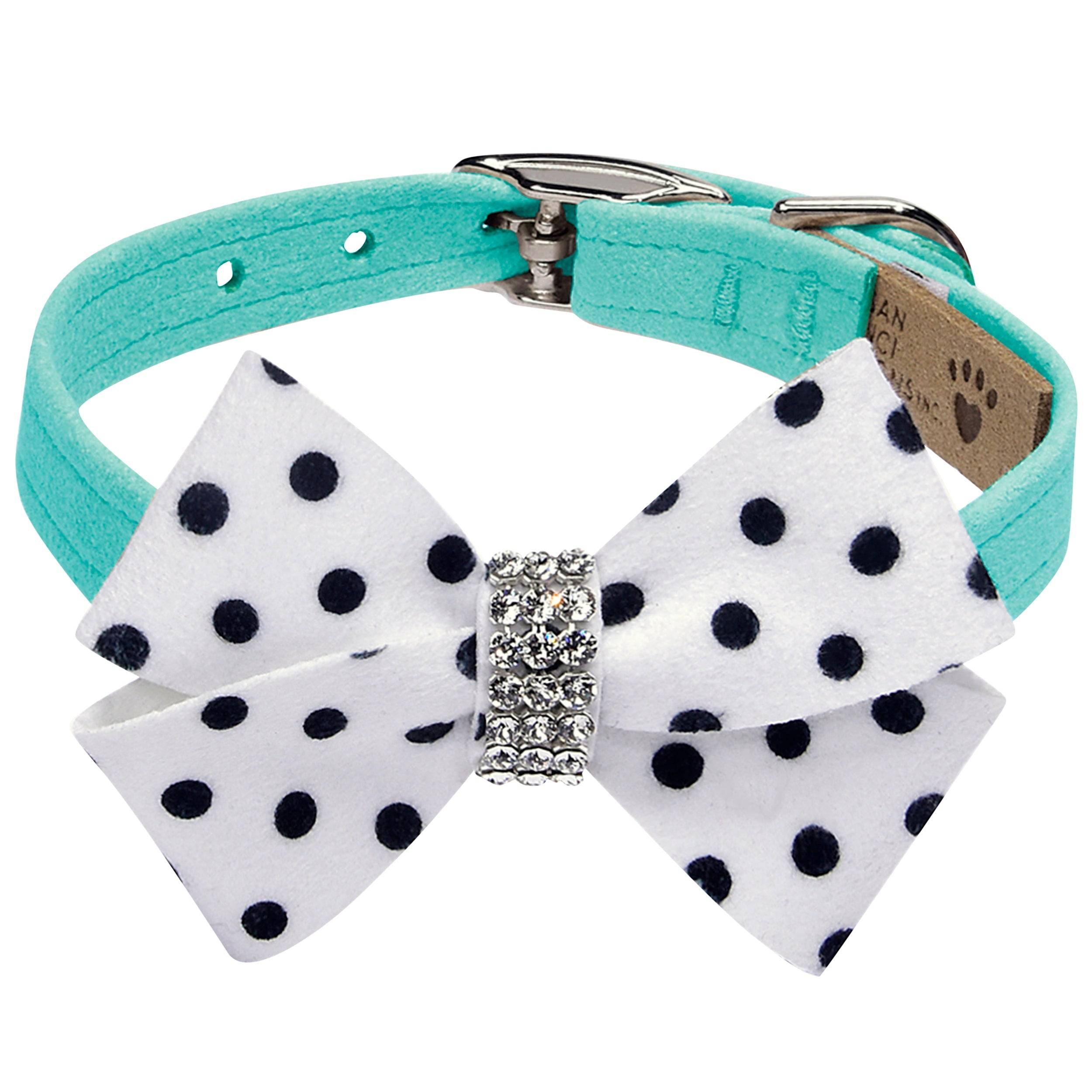 Polka Dot Nouveau Bow Collar Tiffi Blue