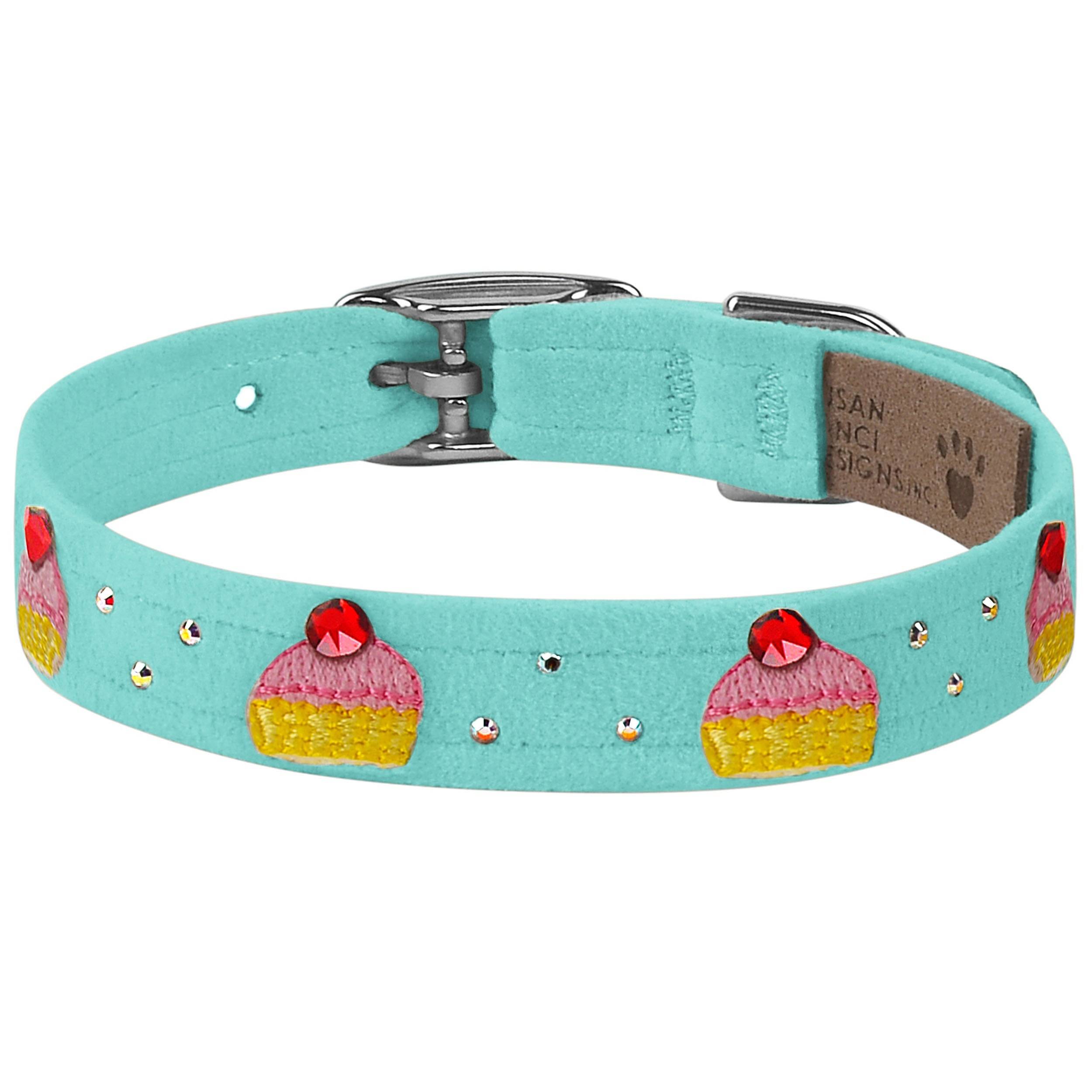 Embroidered Cupcake Collar Tiffi Blue