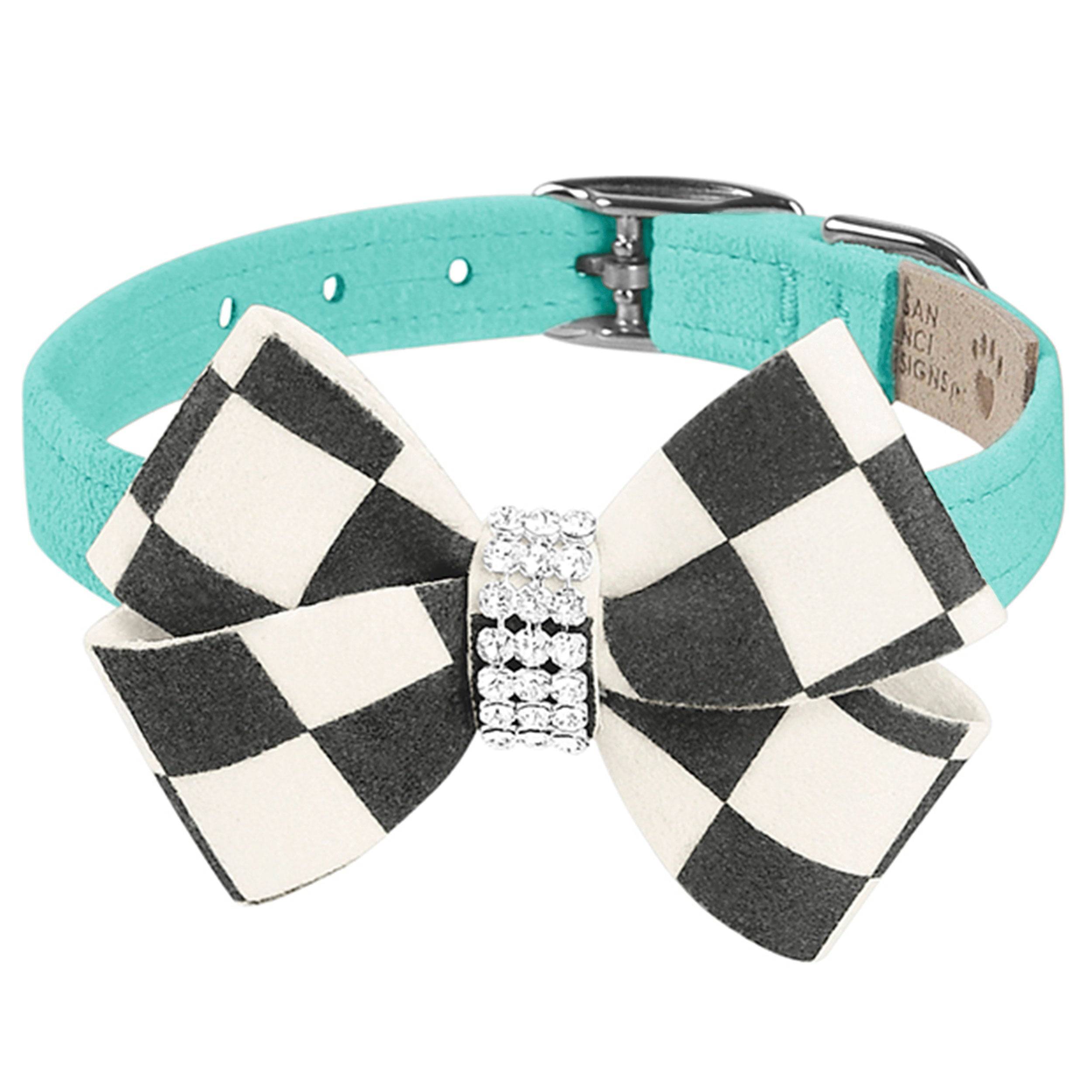 Windsor Check Nouveau Bow Collar Tiffi Blue