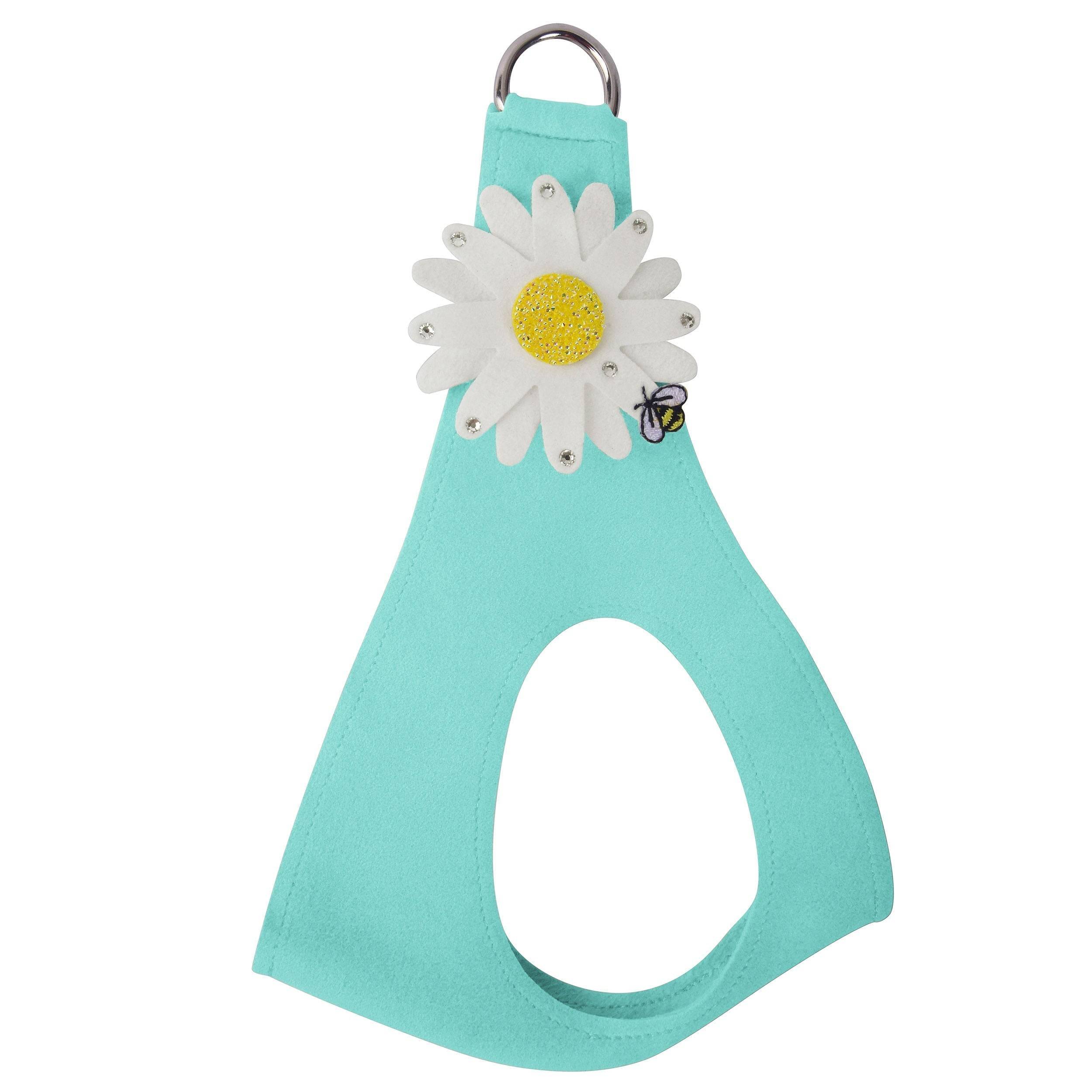 Large Daisy with AB Crystal Stellar Center Step In Harness-Pretty Pastels Tiffi Blue