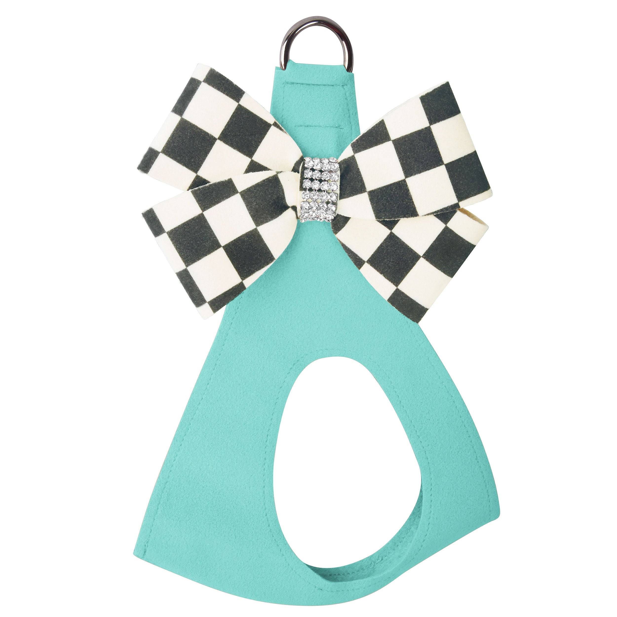 Windsor Check Nouveau Bow Step In Harness-Pretty Pastels Tiffi Blue