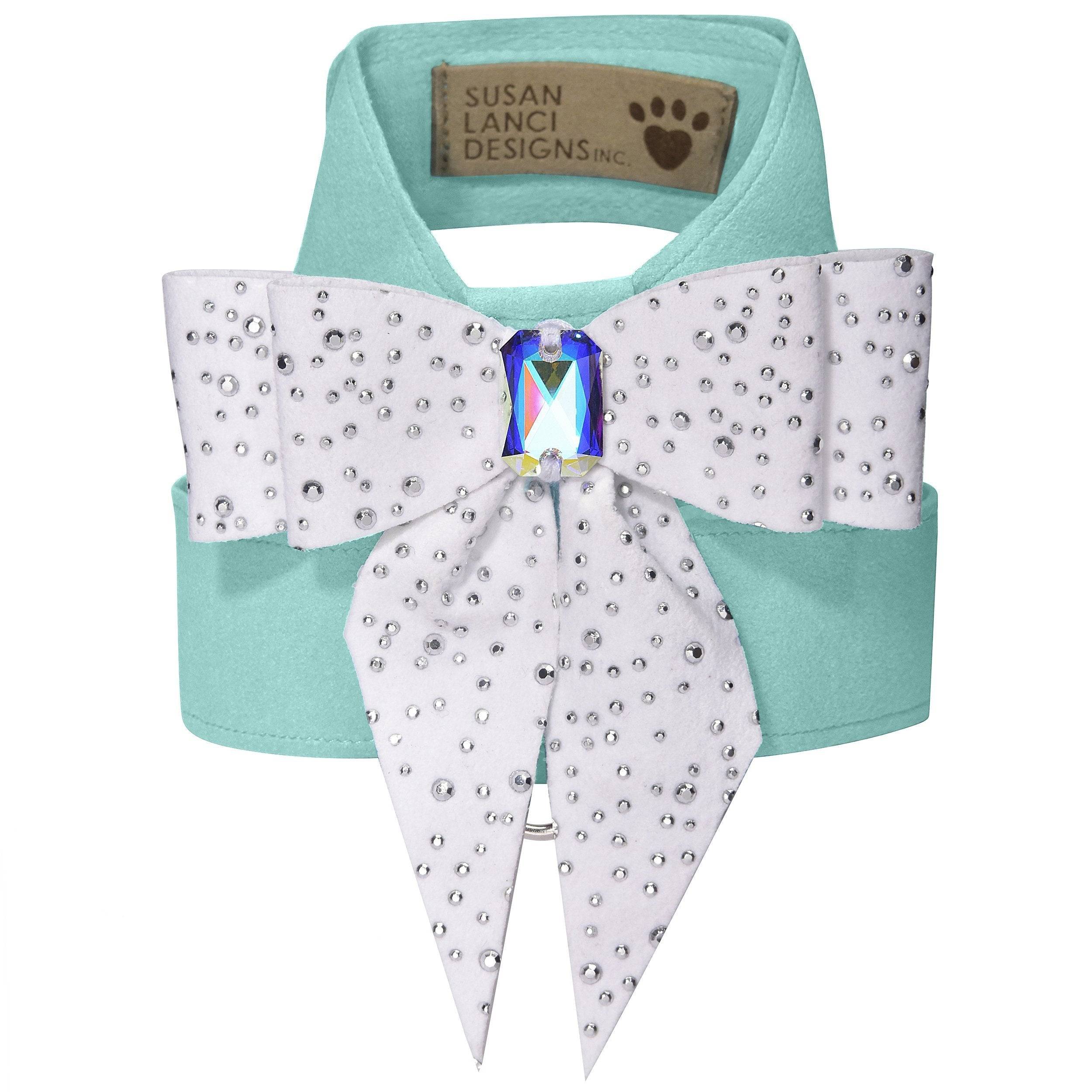 Tiffi's Gift Tinkie Harness With Aurora Borealis Emerald Tiffi Blue