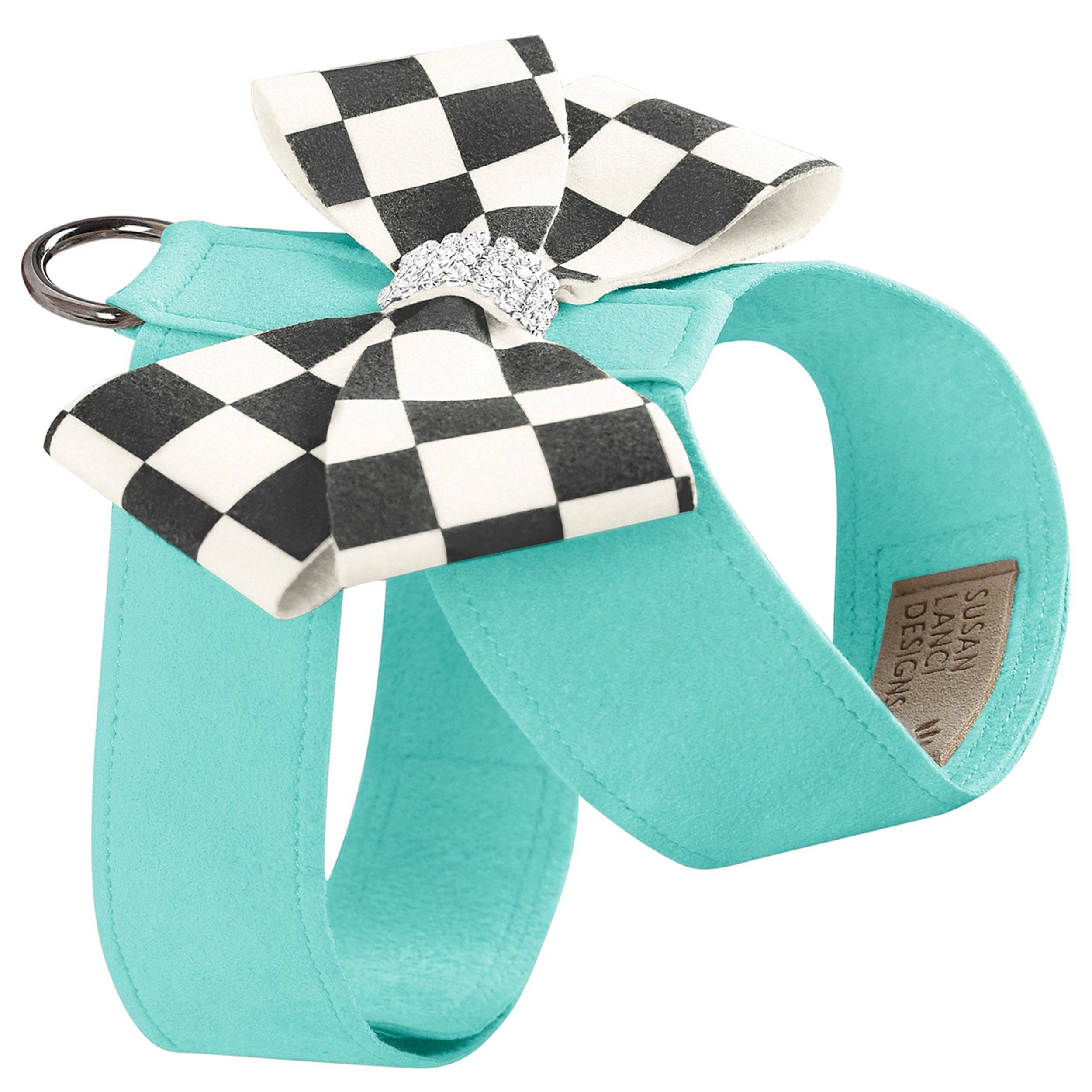 Windsor Check Nouveau Bow Tinkie Harness Tiffi Blue