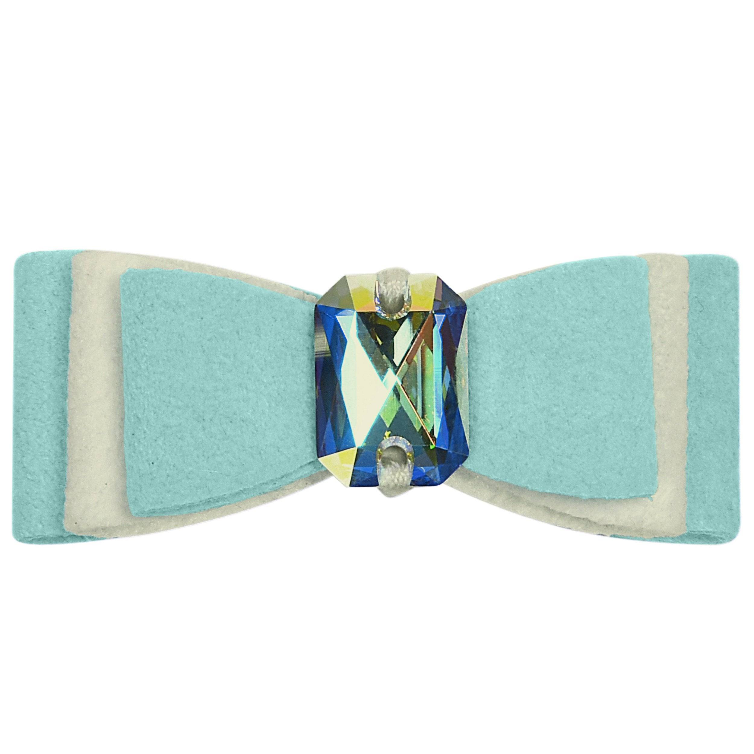 Tiffi's Gift Really Big Bow Hair Bow With Aurora Borealis Emerald 1 Tiffi Blue