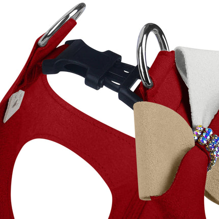 Game Day Glam Red & Sahara Pinwheel Bow Step In Harness