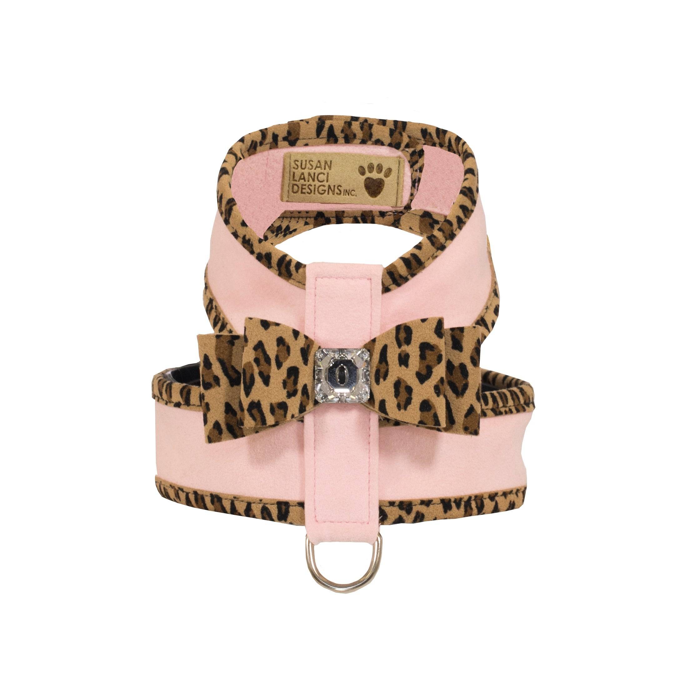 Cheetah Couture Big Bow Tinkie Harness with Cheetah Trim