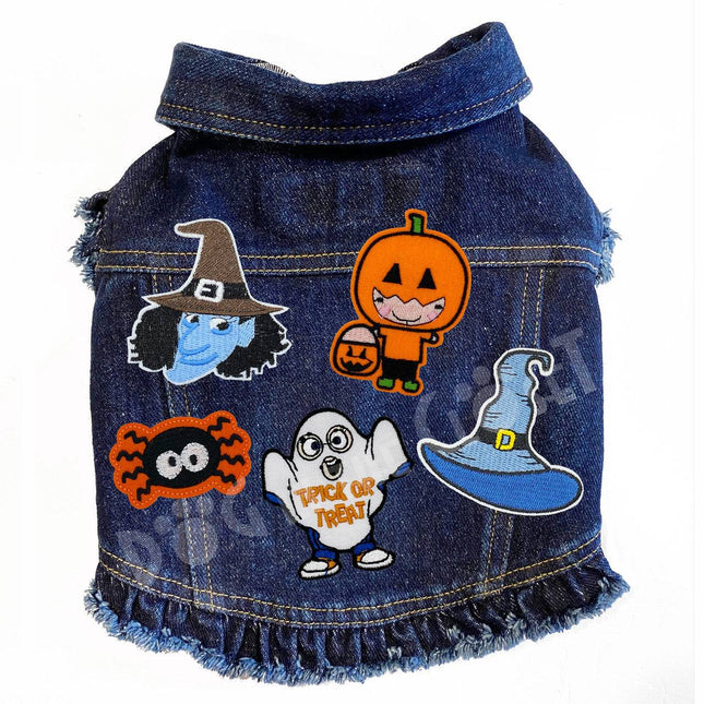 Trick or Treat Denim Dog Jacket