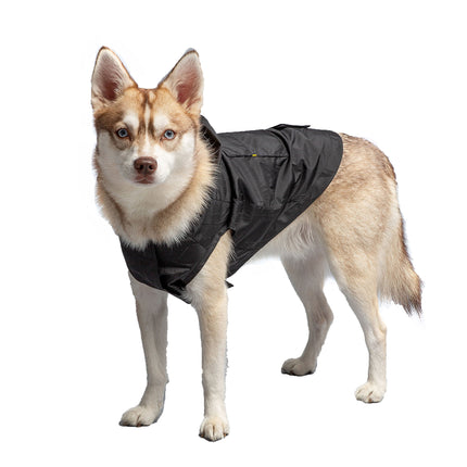 US Army Packable Dog Raincoat - Black