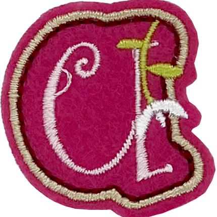 Curly Pink U - Patch