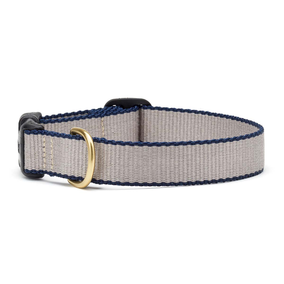 Color Market Dog Collar - Wide Gray & Navy