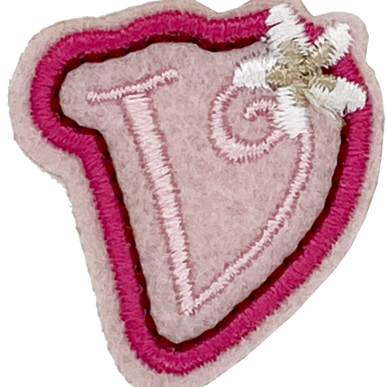 Curly Pink V - Patch