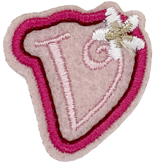 Curly Pink V - Patch