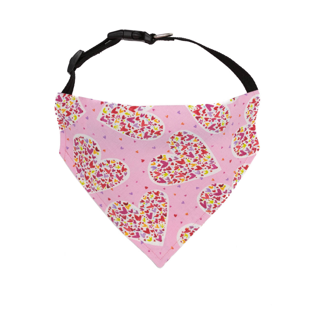 Valentines Day Colorful Hearts Dog Bandana