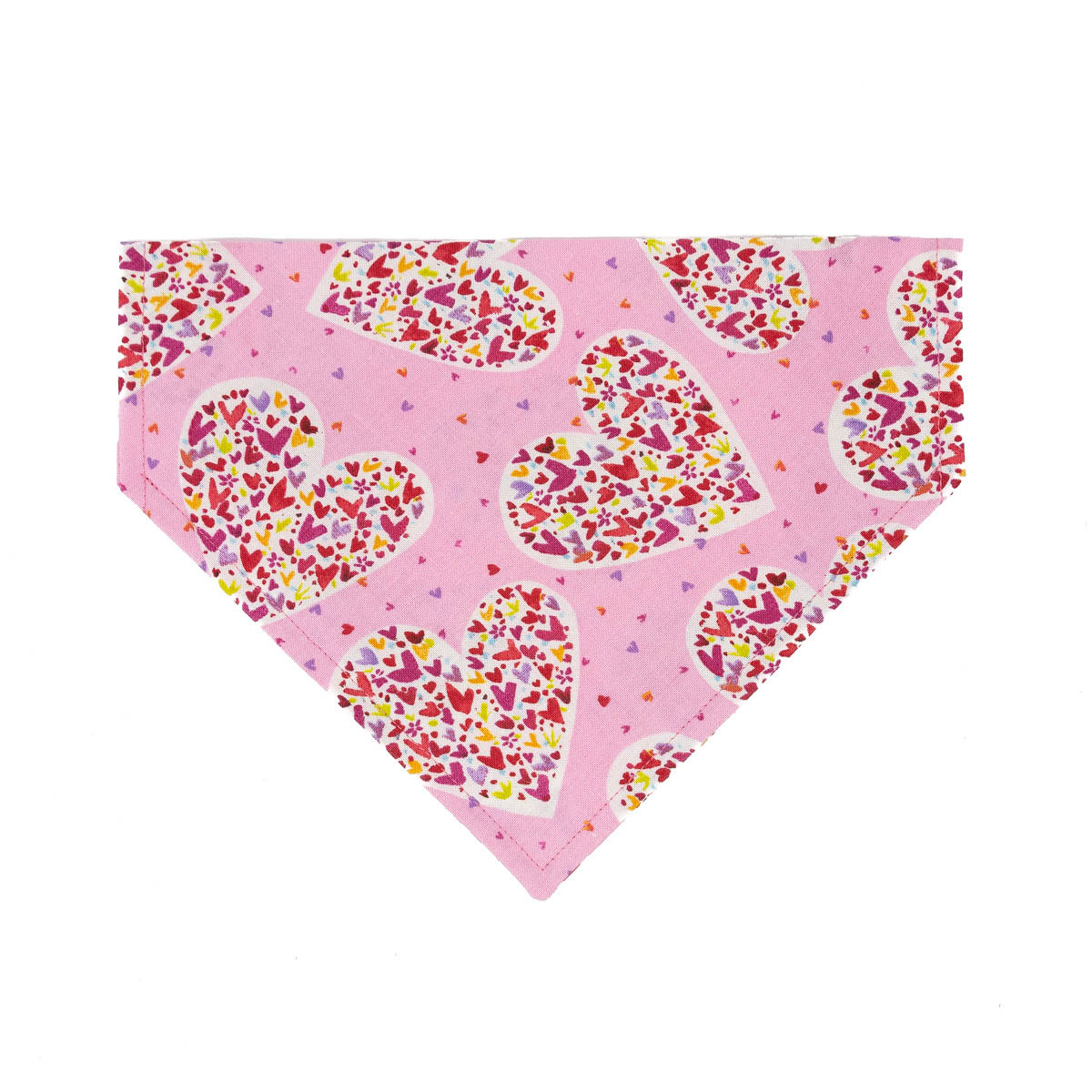 Valentines Day Colorful Hearts Dog Bandana X-Large - 12