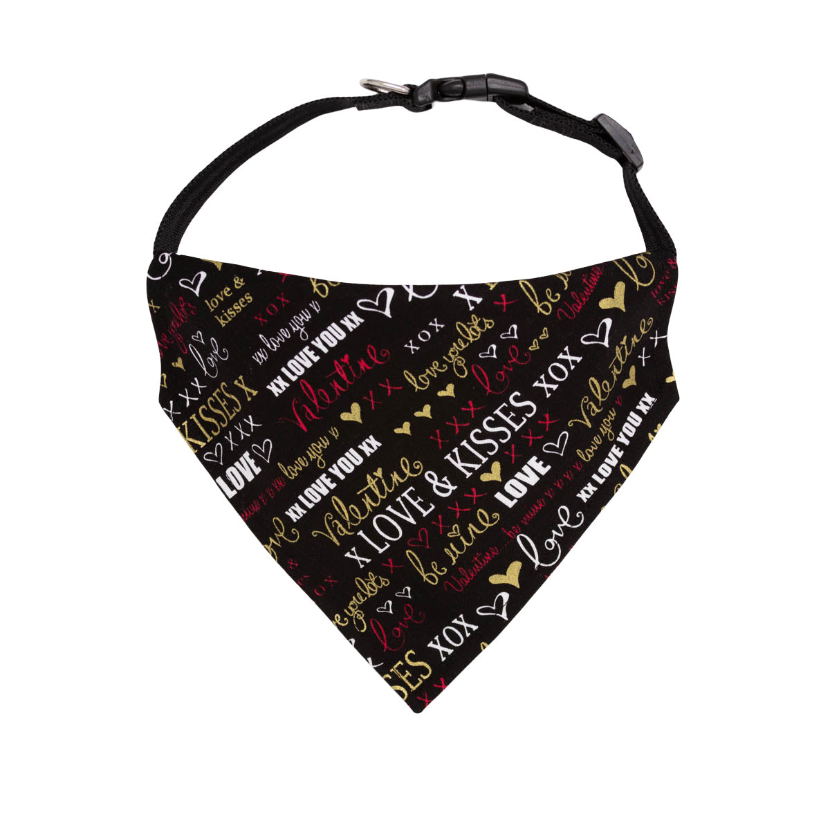 Valentines Love & Kisses Dog Bandana