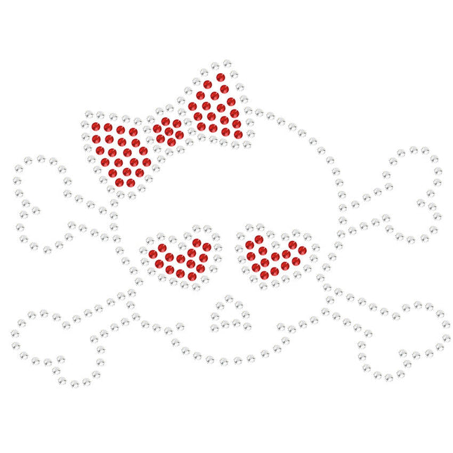 Skull with Red Bow Bandanna